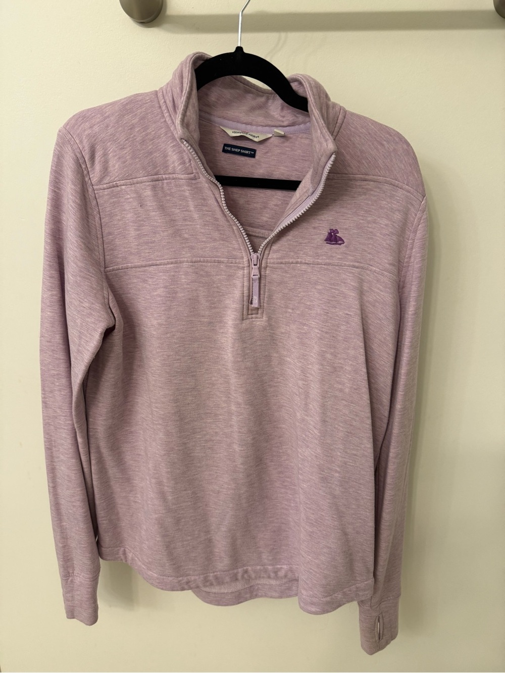 Vineyard Vines Women's Light Mauve/Purple Quarter-Zip Pullover